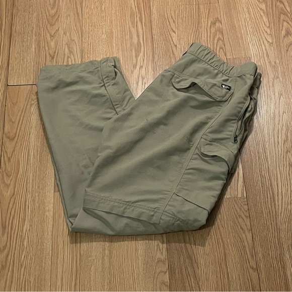 The North Face Men Convertible Pants Medium Beige Paramount Peak Belted Zip Off - Picture 1 of 15
